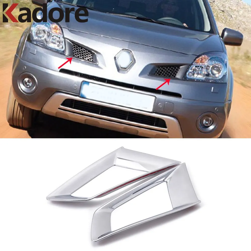 For RENAULT KOLEOS 2008 2009 2010 2011 Chrome Front Grills Grilles Around Cover Racing Grills Trim Exterior Accessories