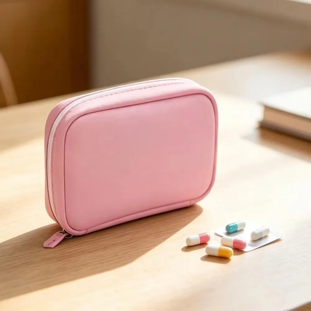 7/14PCS BPA-Free Weekly Pill Organizer Waterproof Zipper Design Medicine Pouch Set Color Coded Reusable Pill Pouch Set view 3