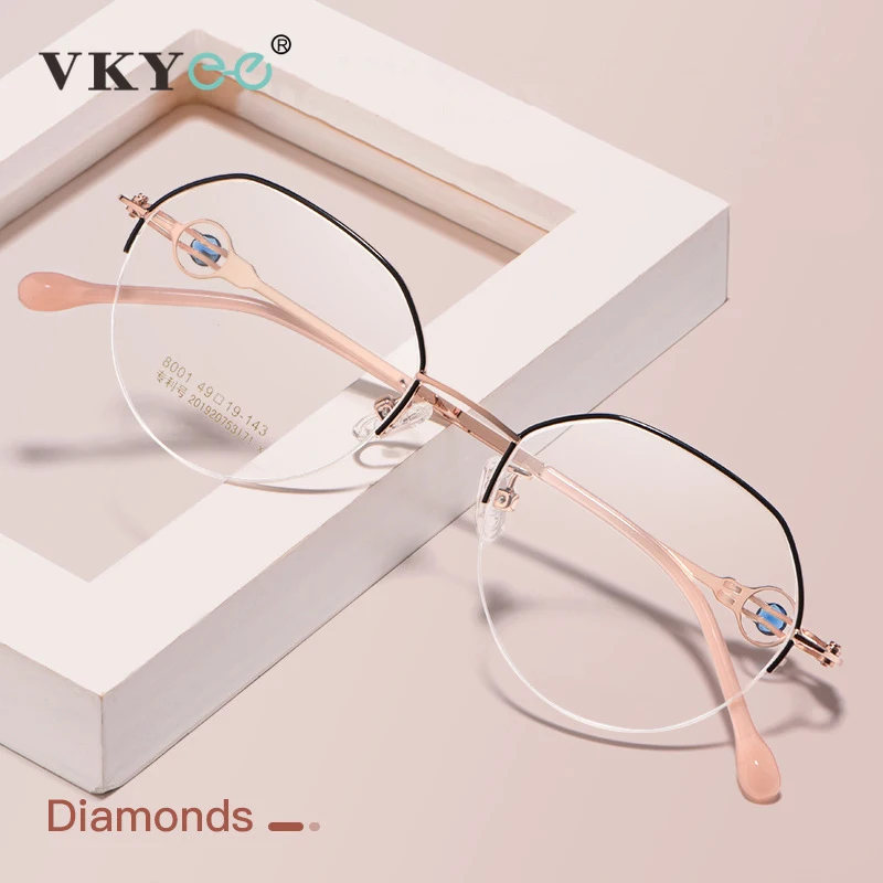 

VICKY новые винтажные повседневные персонализированные модные дизайнерские женские очки для чтения с защитой от синего света, настраиваемые по рецепту 8001Z