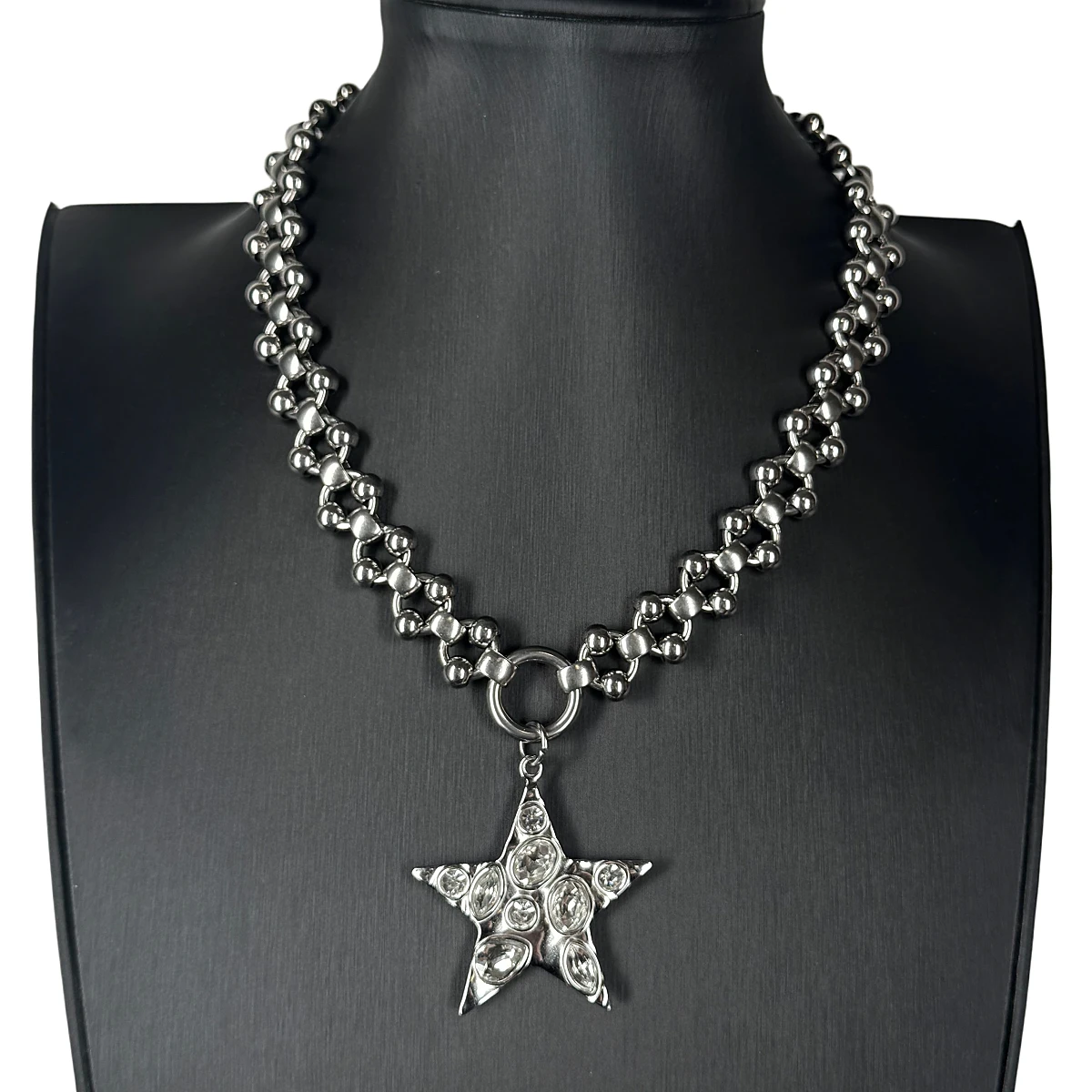 Punk Gothic HipHop Personalisierte Halskette für Männer und Frauen Mode Rock Splicing Halskette Charm Edelstahl Schmuck Accessoires – Detail 2