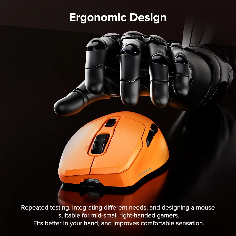 

KYSONA Uranus Pro Gaming Mouse Wireless PAW3395 54g Lightweight 8KHz Polling Rate 26000DPI Ultimate Optical Sensor For Laptop PC