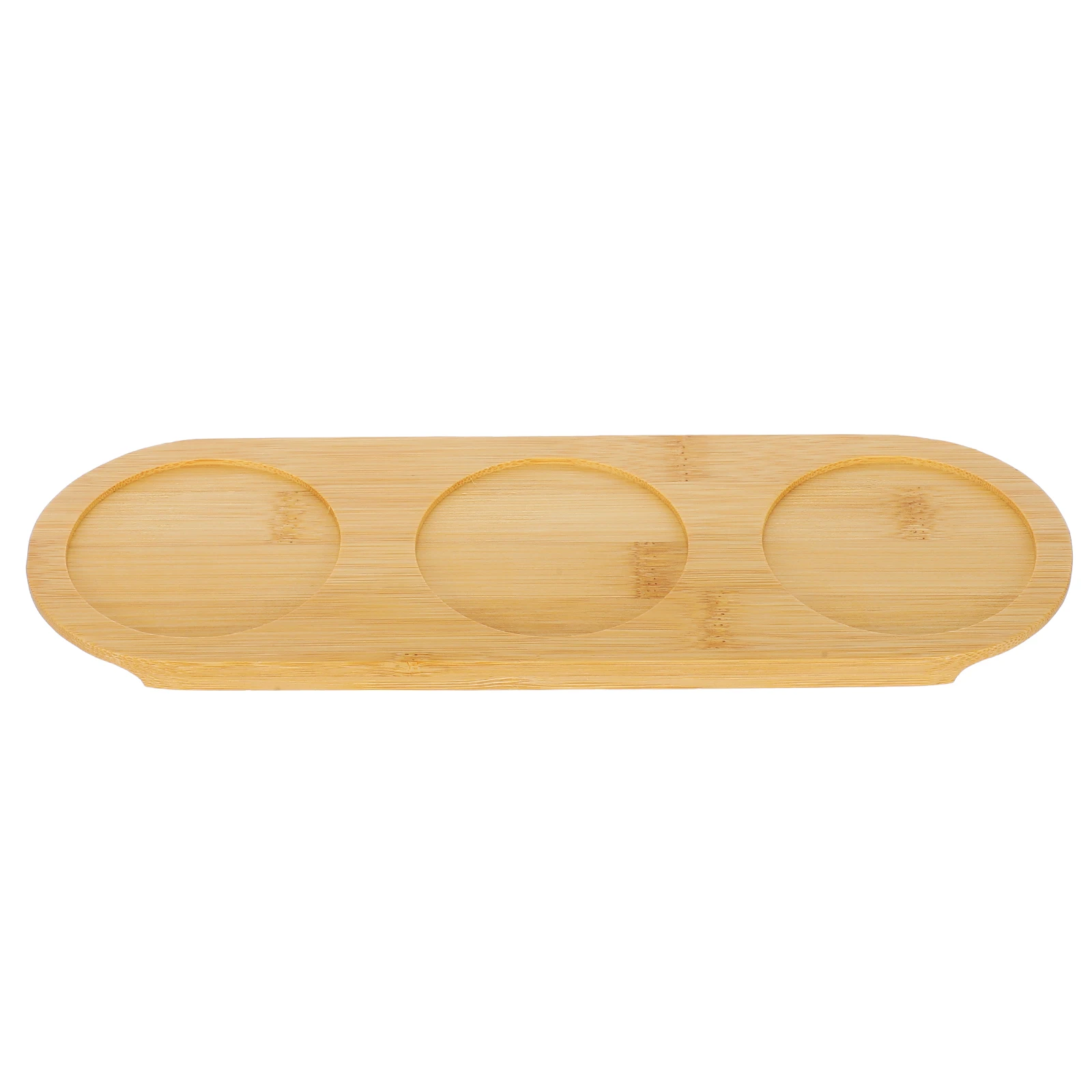 

3 Hole Bamboo Coaster for Beer Glasses Holder Bar Drink Board Tasting Paddle Anti Slip Home KTV Party Wooden Tray