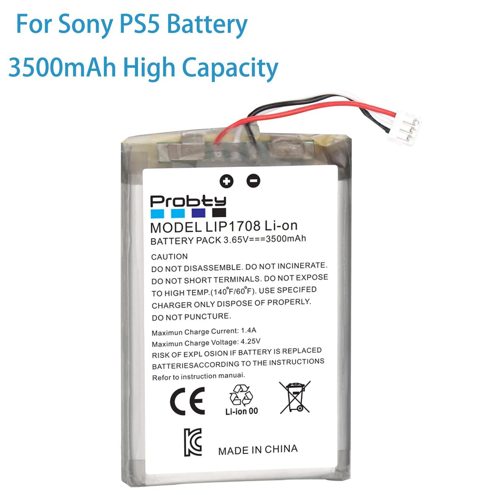 3500mAh Lithium PS5 Battery for Sony PS5 Controller DualSense Game Controller LIP1708