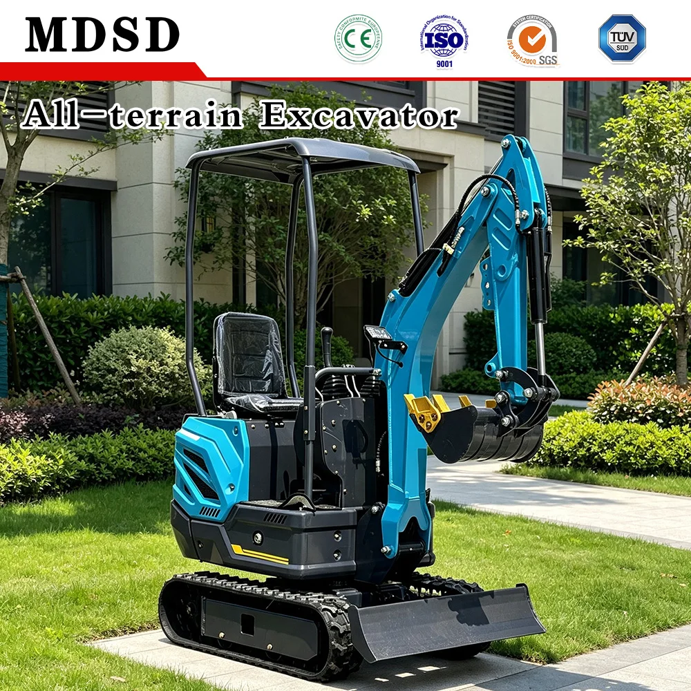 2.5 Ton Zero Tail Mini Excavator CE EURO5 Hydraulic Crawler Digger Bagger, Powerful Engine for Farm Digging and Site Excavation