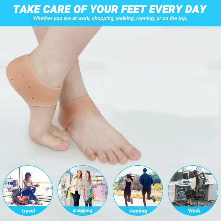 هلام حماة كعب لتخفيف آلام الكعب متصدع ترطيب الأكمام العناية بالقدم وسادة منصات التهاب اللفافة الأخمصية العظام حفز الإغاثة #6