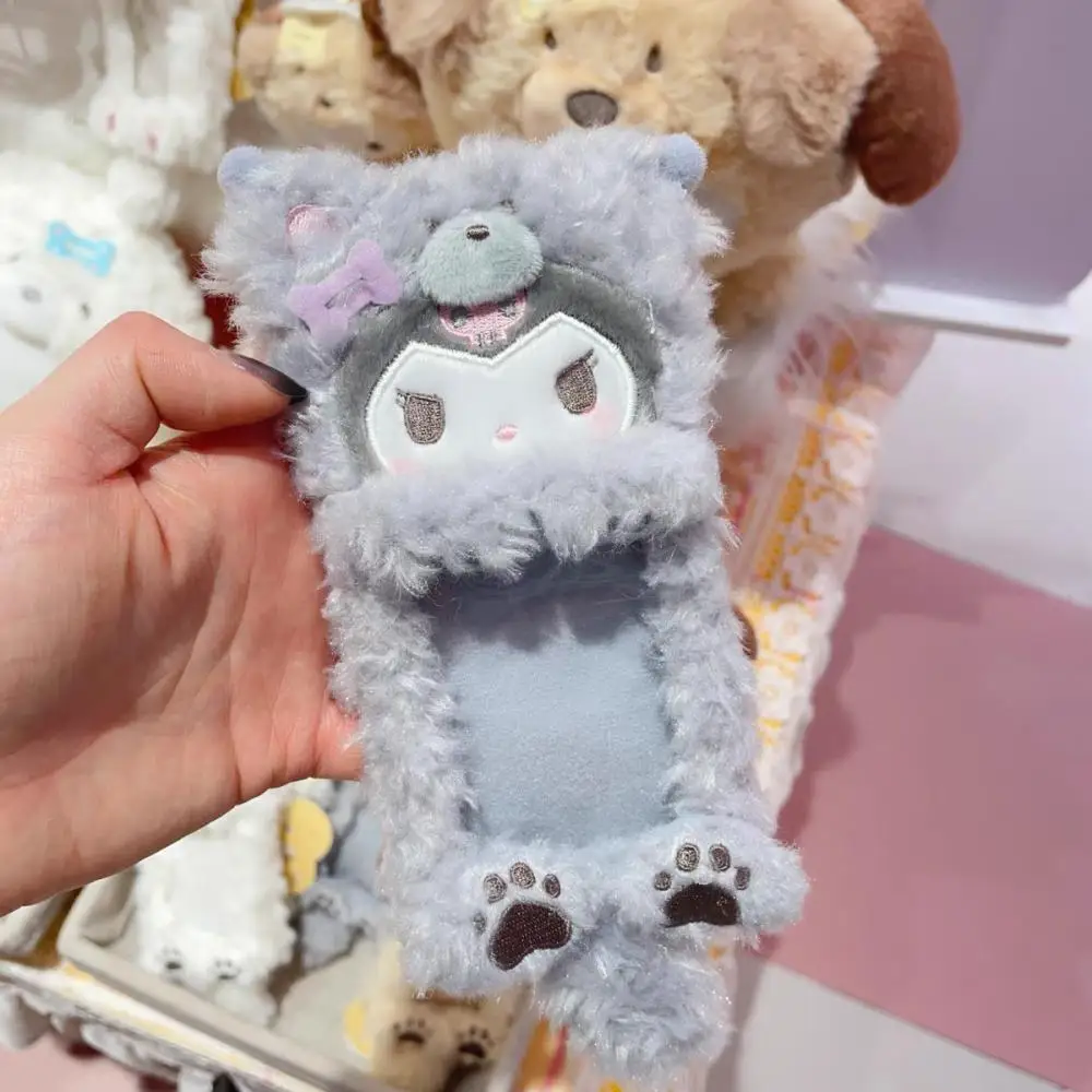 Melody Kuromi Dog Dress Up Card Holder Sanrio plush fabric Bus star card protective cover Key Chain backpack Pendant Girl gift