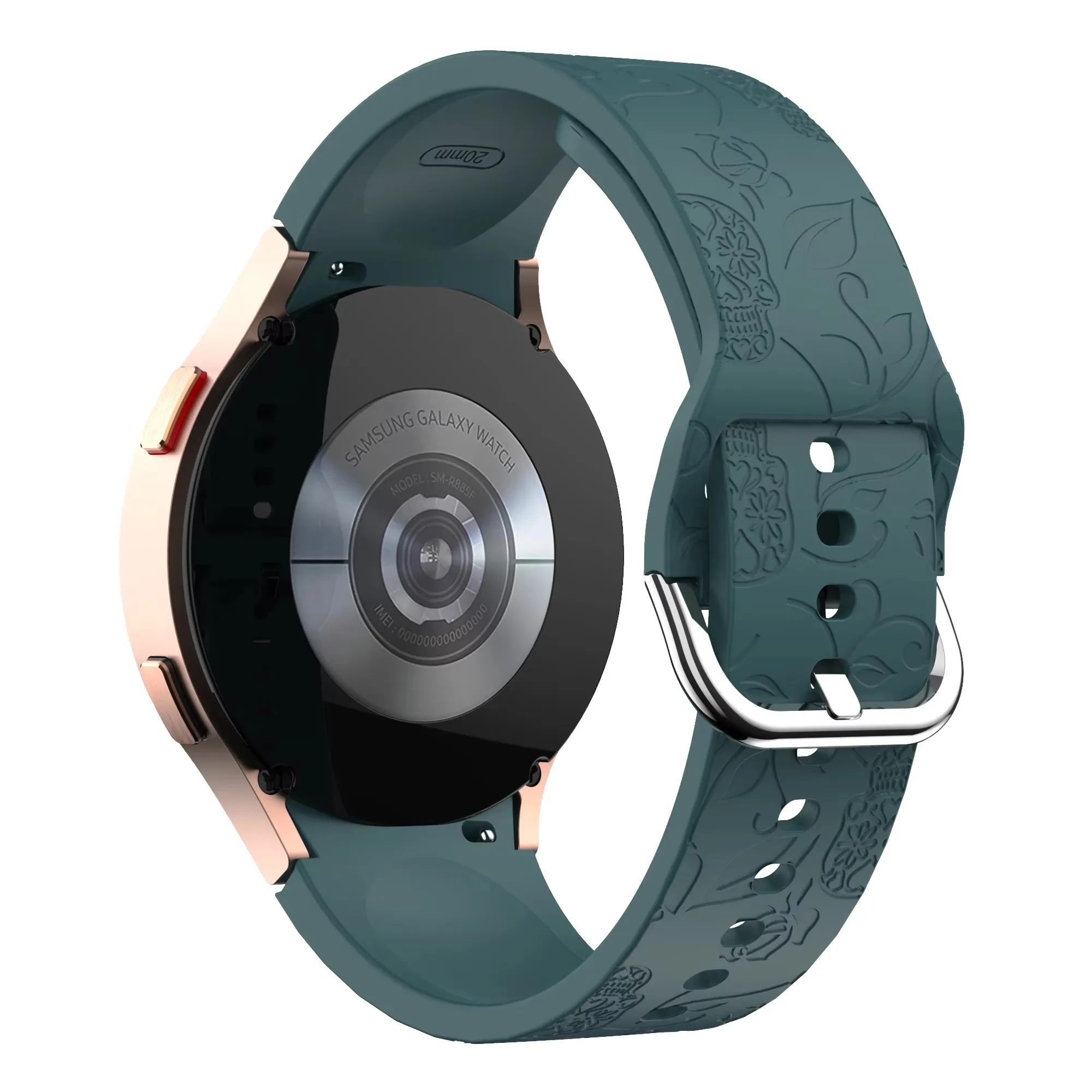 Full Cover Watchband Silica Gel Strap Accessories for Samsung Galaxy Watch 5 40mm 44mm Watch 5 Pro 45mm Printed Engraved Band