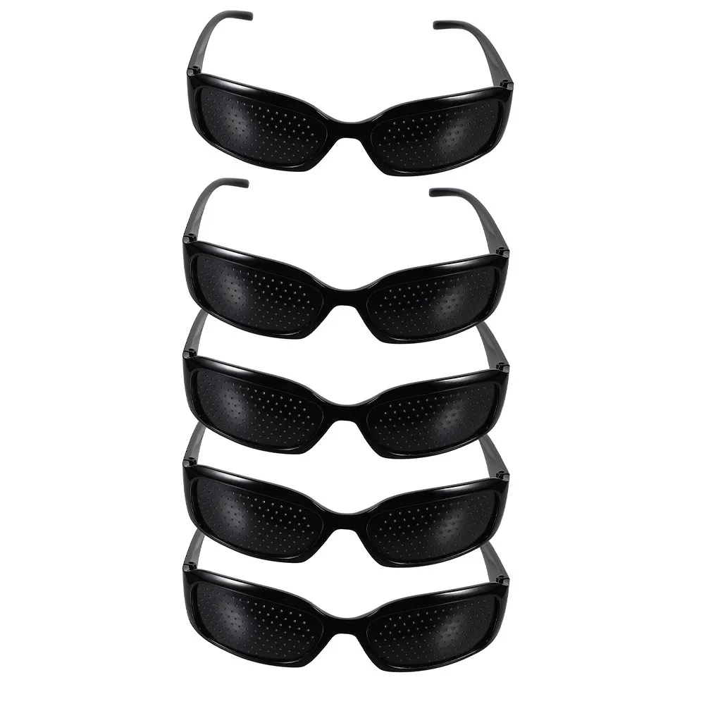 

5Pcs Foldable Pinhole Eyeglasses Sport Style Lightweight Improvement Glasses for Outdoor Eye Strain Relief Protective