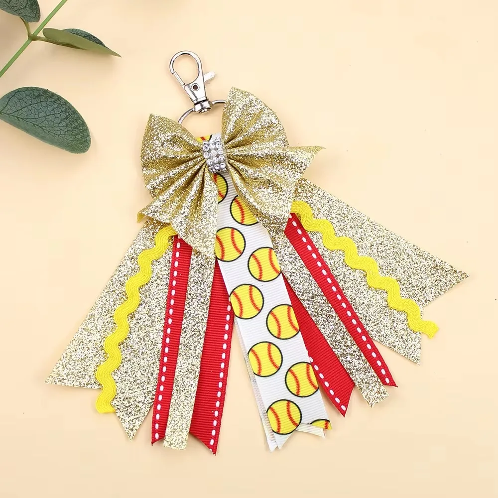 LLavero de animadora de flores original, cinta de seda, llavero de mariposa de tela para mujer, colgante, mochila, llavero, cadena de regalo