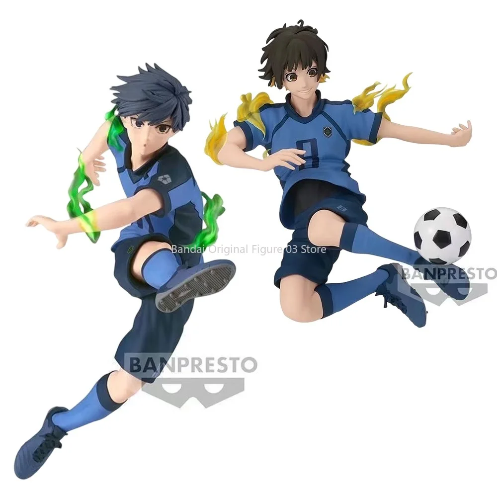 In Stock Origina l Bandai BANPRESTO BLUE LOCK Hachi ฯลฯ Meguru Isagi Yoichi Ac อุณหภูมิดิน Figre Animation และ Y เทคนิคฟุตรุ่นสะสมงานอดิเรก