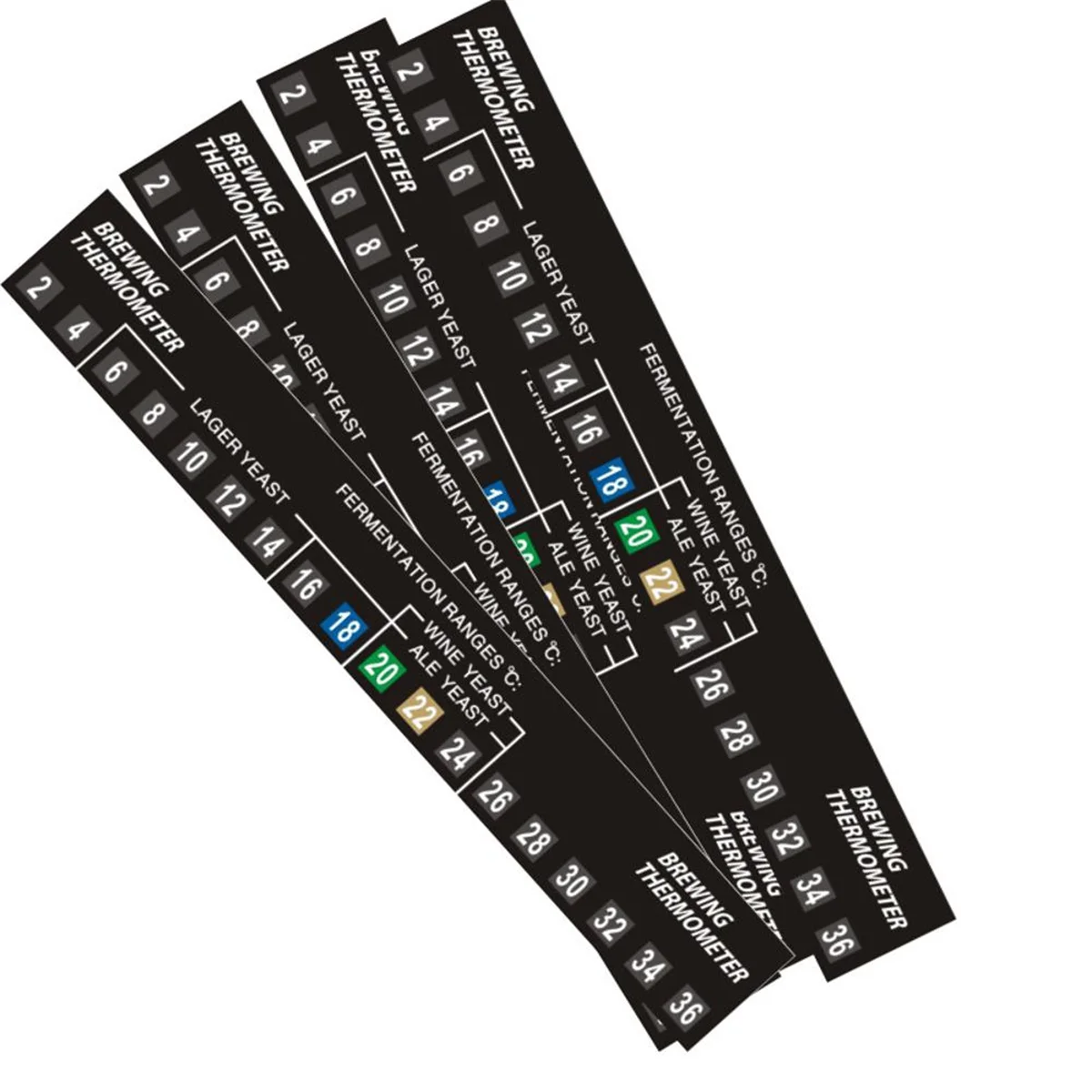 

AA98 10 Pcs Self Adhesive Homebrew Thermometer Home Brewing Beer Wine Temperature Sensor Reader Thermometer Sticker