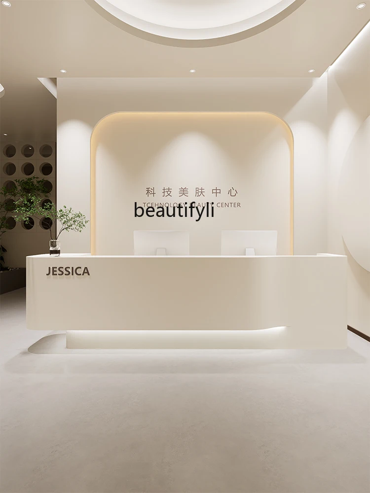 Simple beauty salon checkout page Company reception desk Dance yoga studio Bar