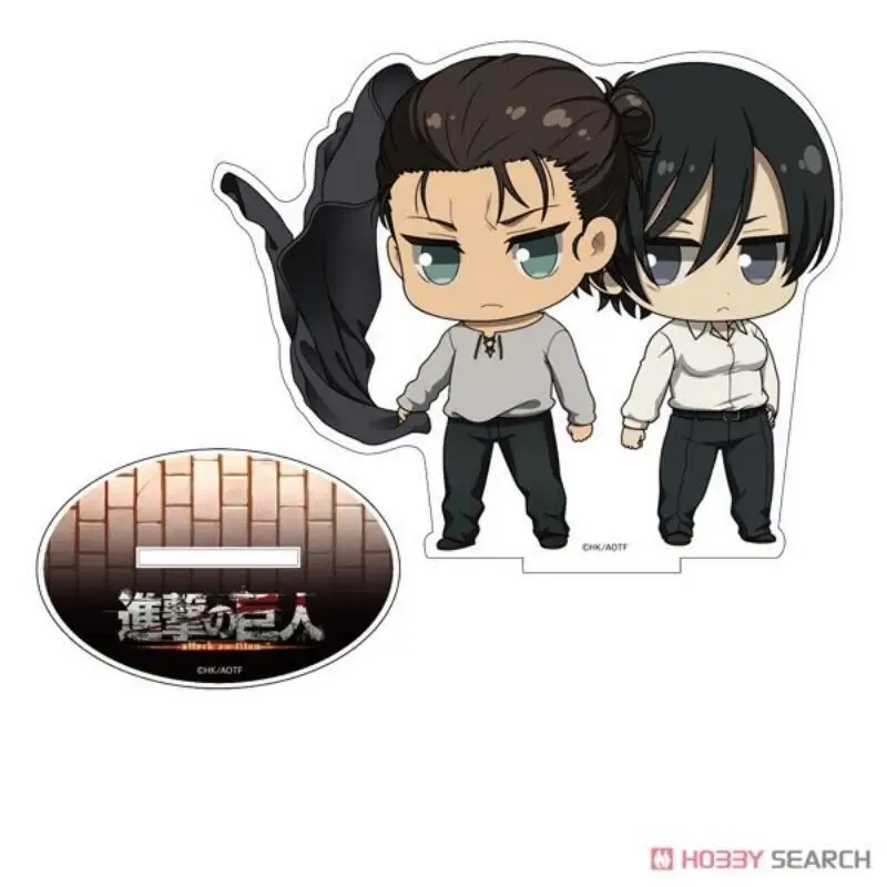 Letrero Acrílico de 10 cm de Ataque a los Titanes: Armin Arlert, Eren Yeager, Mikasa Ackerman, Levi Ackerman, Modelo Decorativo de Acrílico