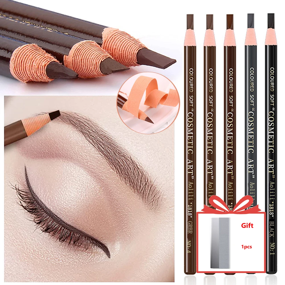 Professional Microblading Pencil Permanent Eyebrow Pencil Tattoo Waterproof Art Tint Makeup Eye Brow Pen Enhancers Cosmetic