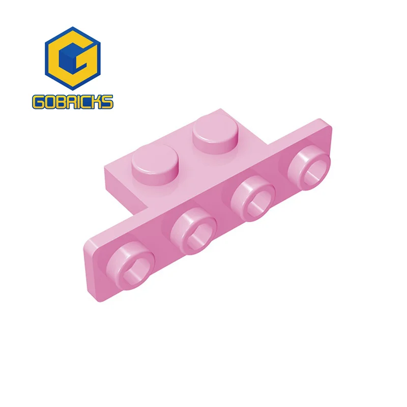 10pcs MOC Brick Parts 10201 Bracket 1 x 2 - 1 x 4 with Rounded Corners Compatible Building Block Particle DIY Assmble Kid Toy 1