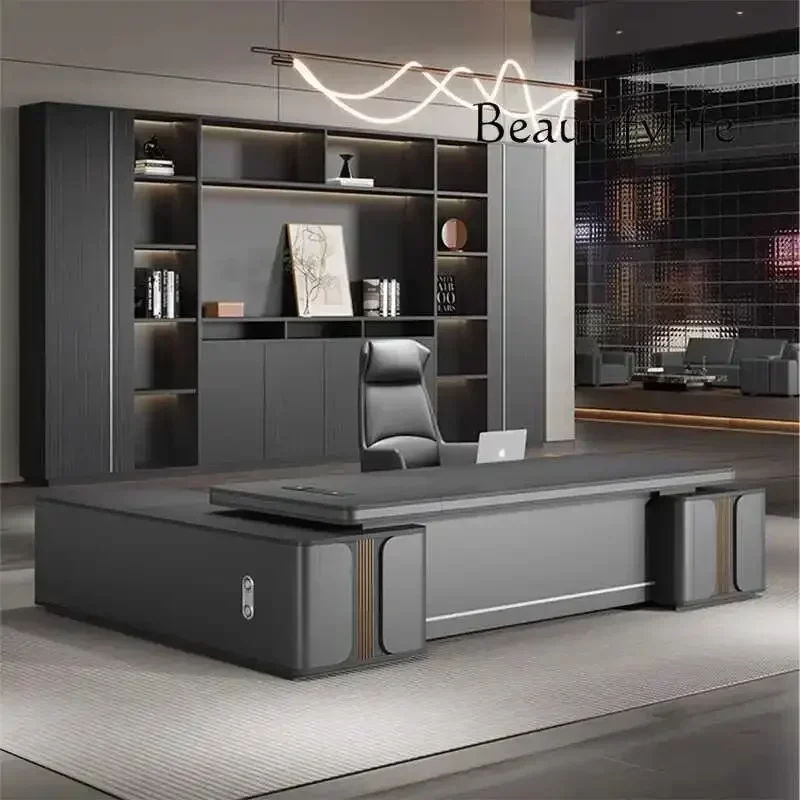 

X Class Desk President Table Boss Office Desk And Chair Combination Light Luxury High Sense Simple Modern Furniture Large