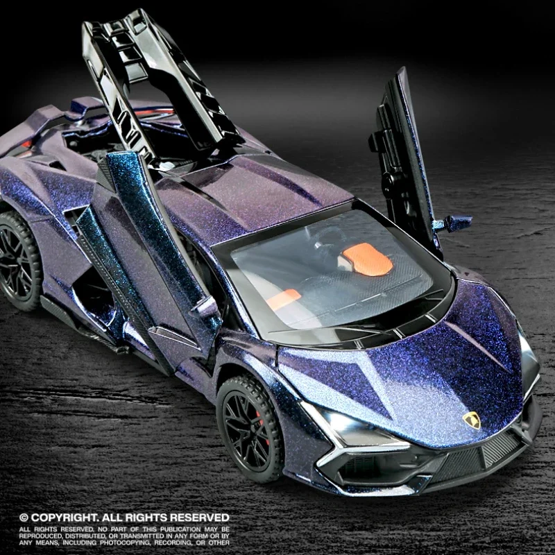 1:32 Lamborghini Revuelto Alloy Diecast Model Car Sound Light Children Toys Collection Hobbies Gifts With Boys Kids Present A893