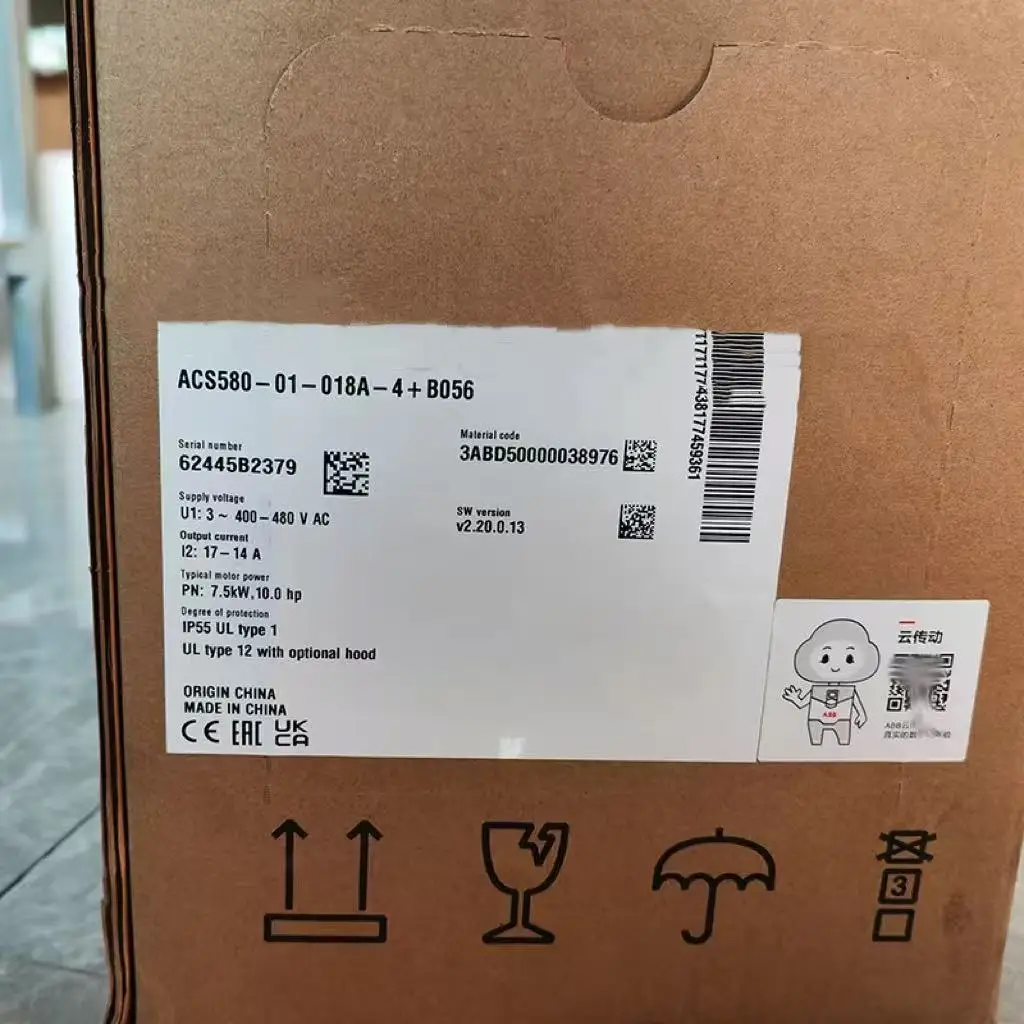 العلامة التجارية الجديدة الأصلية ACS580-01-018A-4 + B056 #1