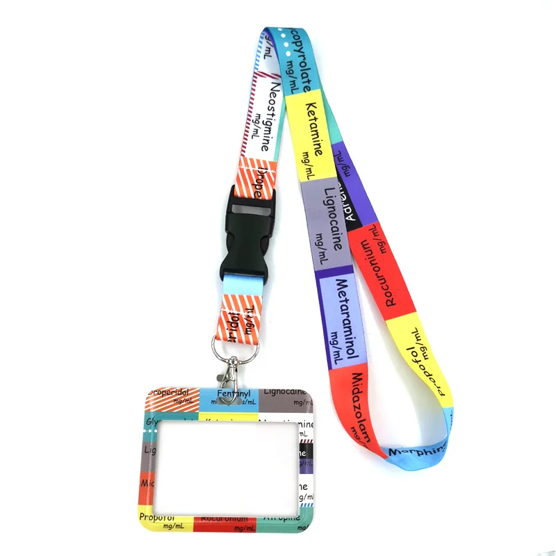 Doctor Nurse Medical Card Holder Lanyard Colorful Retractable Badge Nurse Doctor Student Exhibition ID Card Clips Badge Holder