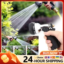 Metal Irrigation Water Gun Rust Prevention Watering Irrigation Tool with Rubber Handle for Car Garden Lawn Wash for Cleaning