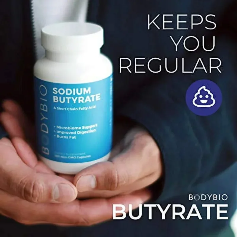 Sodium Butyrate - Short-chain Fatty Acids, Intestinal Health Supplement, Promotes Digestion, Liver Function & DNA Health Non-GMO