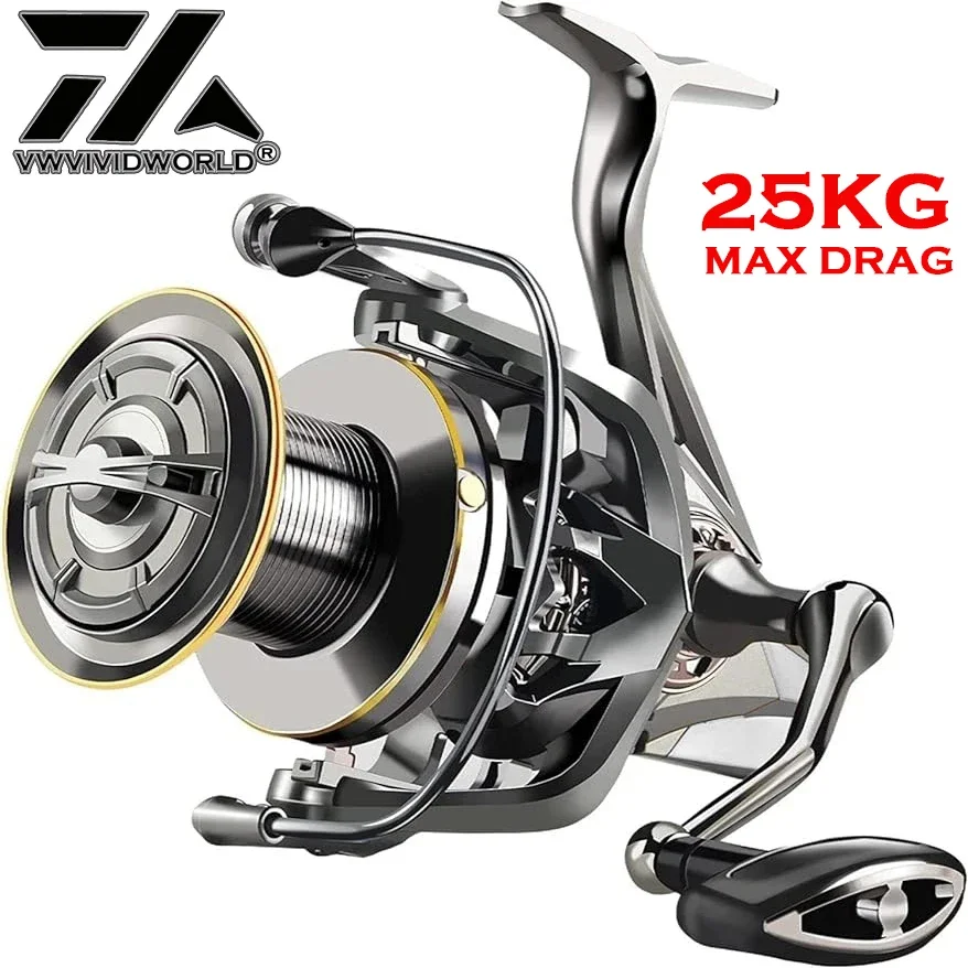 

VWVIVIDWORLD,Spinning Reel 8000/9000/10000/12000/14000 Series,Surf Fishing Reels,55lb Max Drag,Saltwater Big Reel