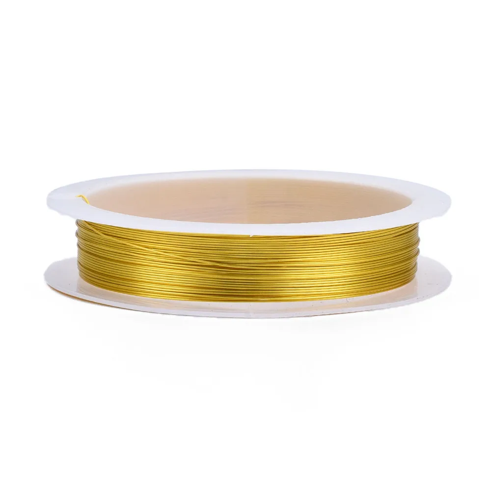 

Copper Jewelry Wire, Long-Lasting Plated, Light Gold, 26 Gauge, 0.4mm, about 32.8 Feet(10m)/roll