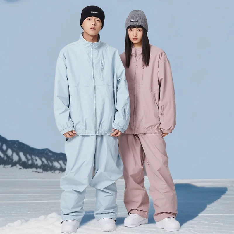 

2025 New Couple Ski Suit Winter Sport Warm Snowboard Tracksuit Man Loose Skiing Jumpsuit Woman Waterproof Windproof Snow Clothes