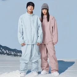 2025 New Couple Ski Suit Winter Sport Warm Snowboard Tracksuit Man Loose Skiing Jumpsuit Woman Waterproof Windproof Snow Clothes