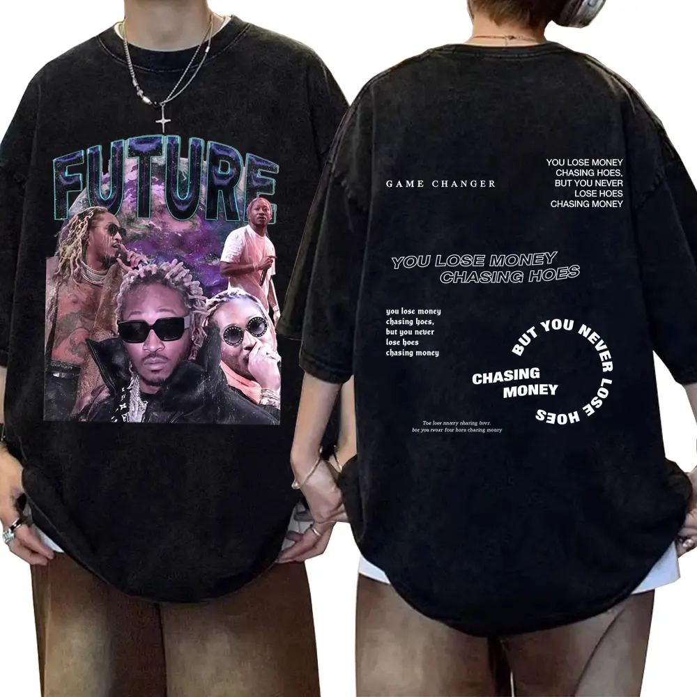

Rapper Future Washed Vintage T-shirts Men Women Hip Hop Fashion Pop Music T-shirt Men's Casual Cotton Short Sleeve T Shirt Tops