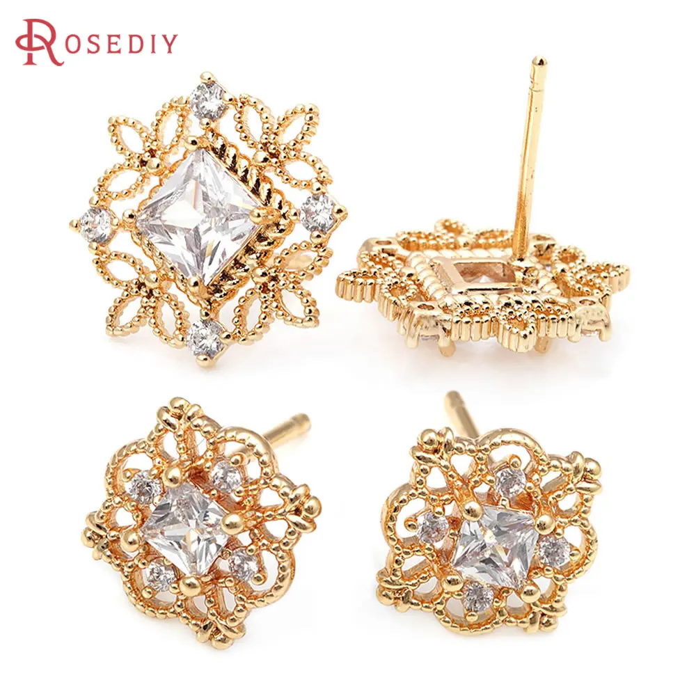 Women'S Fashion Website - 4PCS 18K Gold Color Brass Zircon