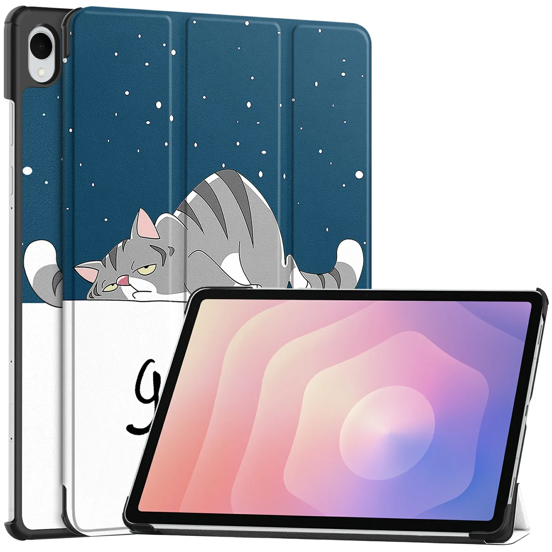 

Чехол для планшета Samsung Galaxy Tab S11 S10 Lite S9 S8 S7, кожаный чехол с узором и подставкой, противоударный защитный чехол
