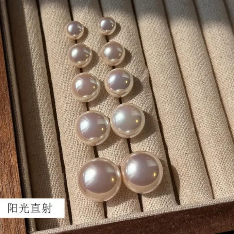 

Earrings, Shijia Steamed Buns, Imitation Pearl Stud Earrings, Women's Explosive High-end Temperament, Versatile Earrings.