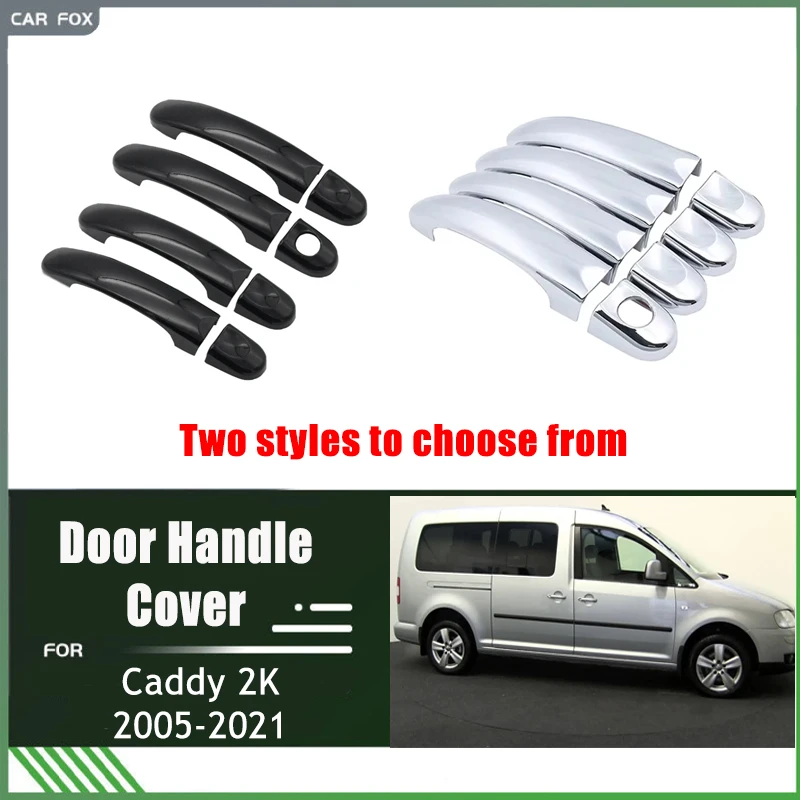 

Car Door Handle Cover For Volkswagen VW Caddy 2K 2005~2021 2020 ABS Protector Rustproof Sticker Exterior Car Accessories Gadgets