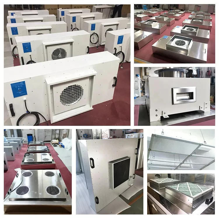 YANING Customized Low Price FFU H14 Laminar Air Flow Hood FFU Fan Filter Unit For Cleanroom Ceiling