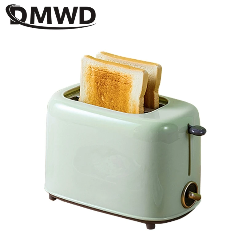 DMWD 6เกียร์ไฟฟ้าขนมปังเครื่องปิ้งขนมปัง650W อัตโนมัติเครื่องทำแซนวิชอาหารเช้าเครื่องป้องกันฝุ่นฝาปิดคู่ความร้อน220V