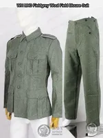 Reproduction German WH M40 Fieldgrey Wool Feldbluse Field Blouse Tunic pants optional