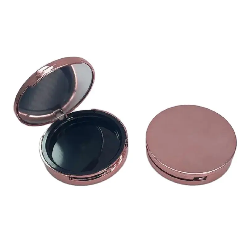 

10Pcs 59mm Rose Gold Compact Blush Lipstick Empty Boxe Lurury Eyeshadow Cosmetic Packaging Round Pelettes Powde Case With Mirror