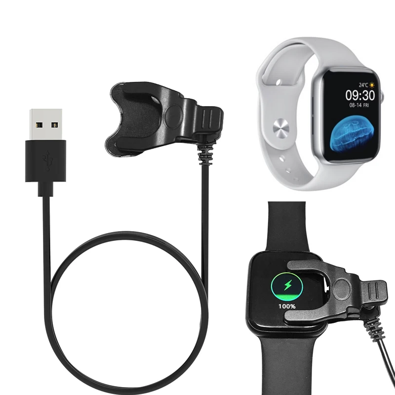 Smartwatch Dock Charger Adapter USB Charging Cable Clip Power Charge Cord for MAFAM HW22 Sport Smart Watch Accessories