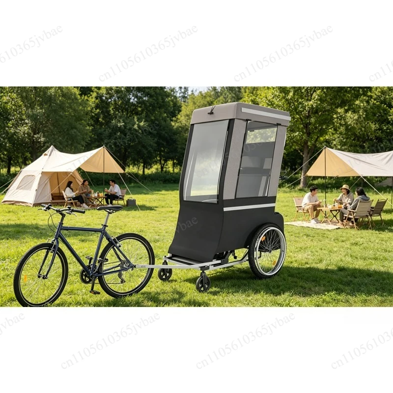 Portable Folding Cycling Trailer, Waterproof and Dustproof, Universal for Multiple Models