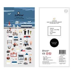Korean Import Brand Sonia Seaside Town Holiday Cycling Suatelier Stickers Diary Sticker Scrapbook Stationery Stickers