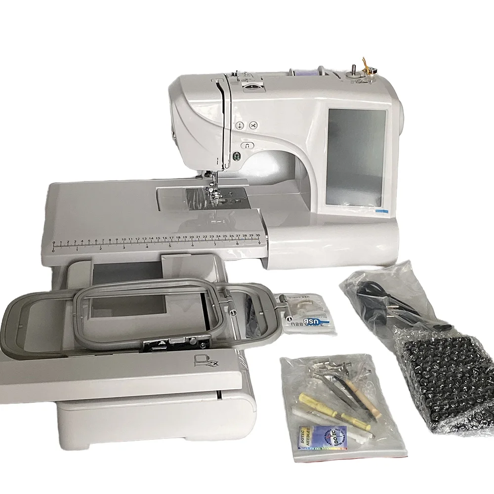 

Home Use Embroidery Sewing Machine With Touch Screen Computerized Interface Flat-Bed Configuration Single Needle New Condition