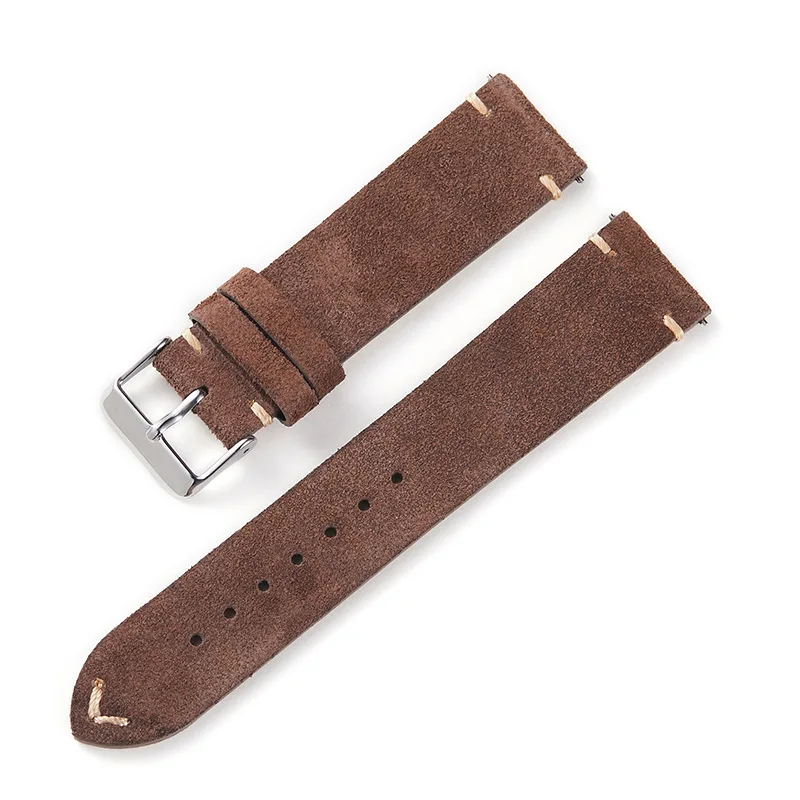 Watch Leather Bracelet 18mm 20mm 22mm Wristband Watch Accessories Calfskin Suede Watch Strap Men Women