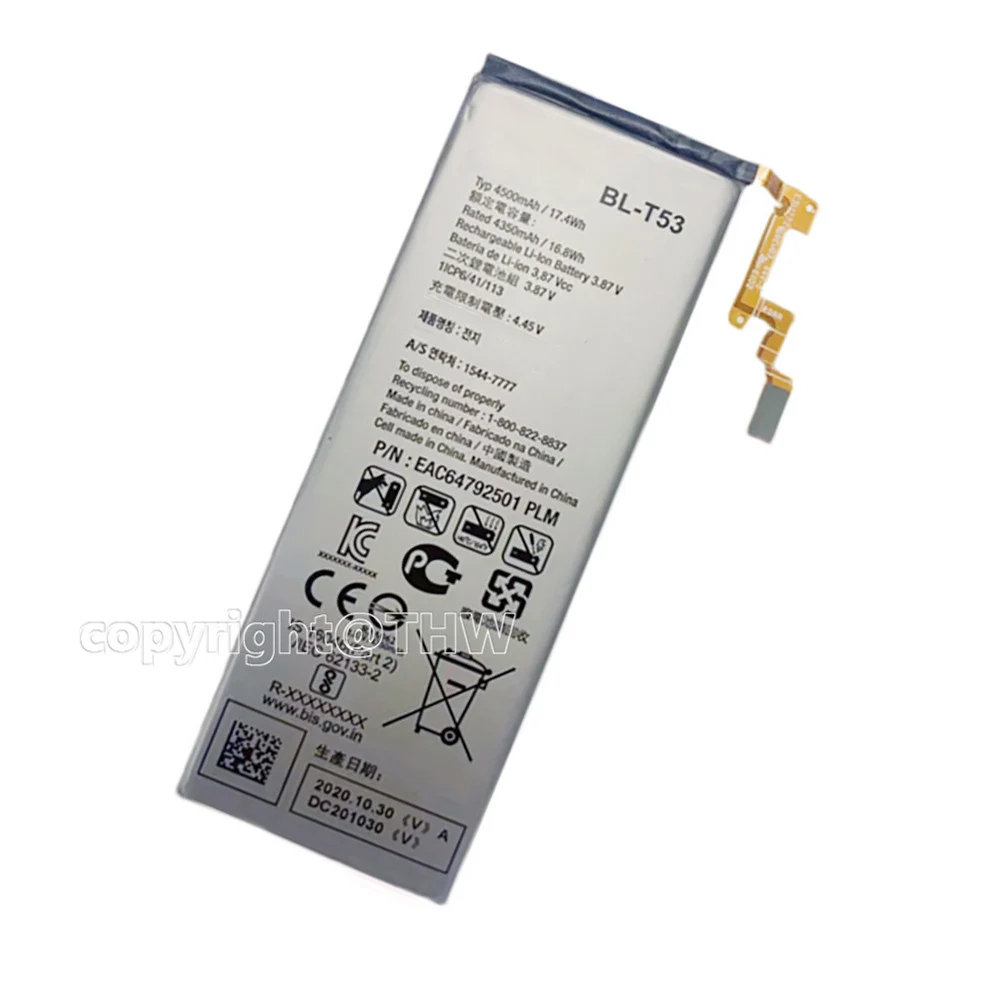 Original Replacement Battery BL-T53 4500mAh Battery ForLG BL T53 BL T53 Mobile phone Batteries+Free Tools +Track code