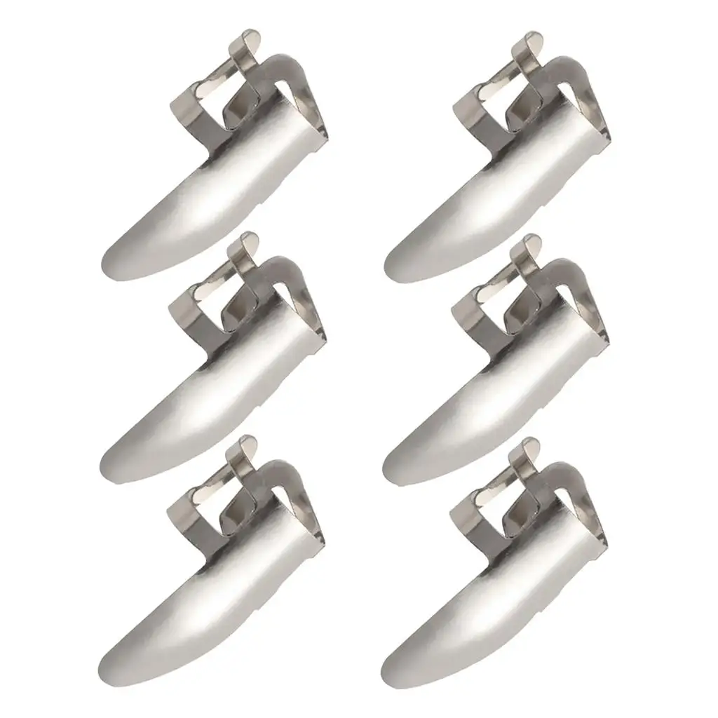 Hot Stainless Steel Finger Picks Plectrums for Guitar Bass Banjo