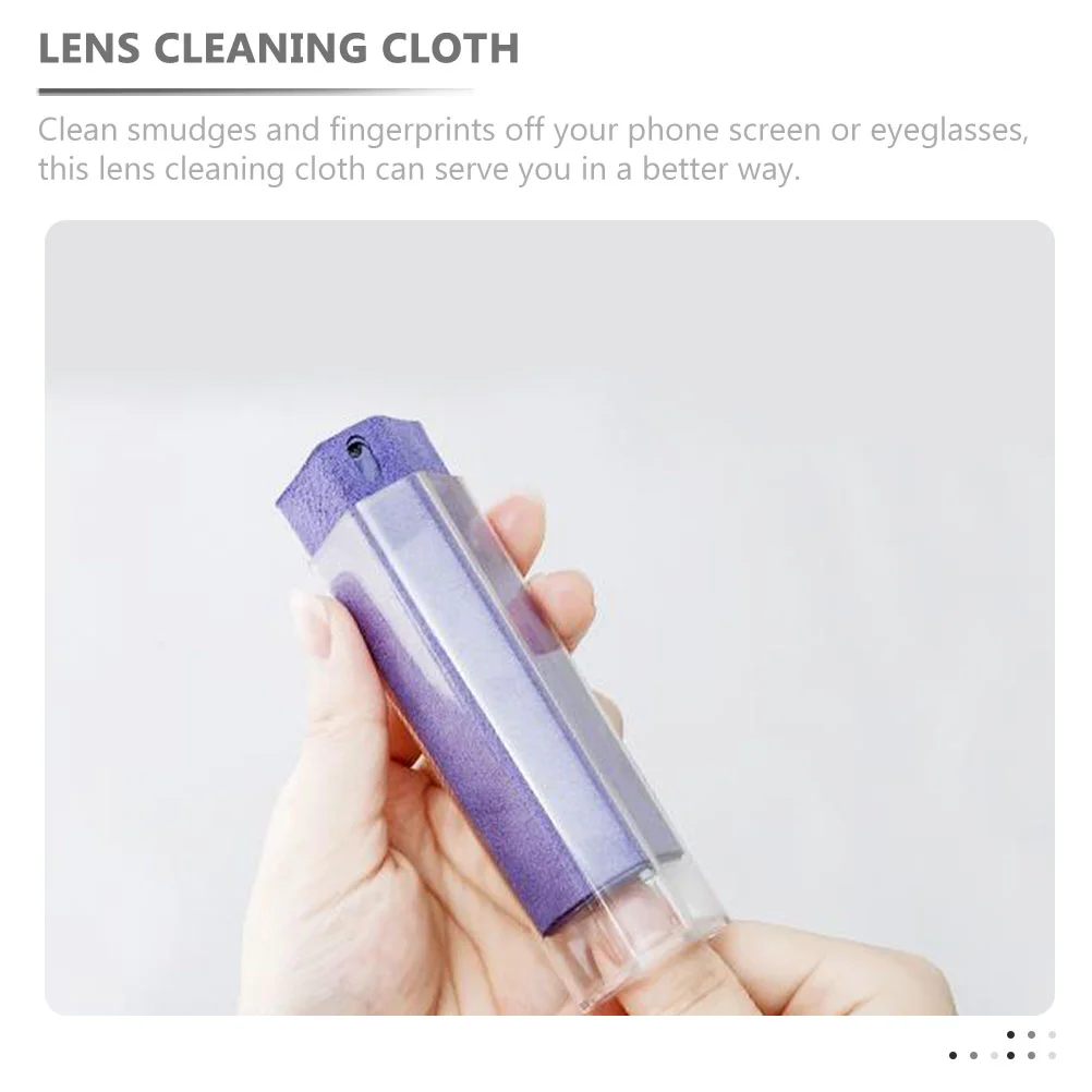 Phone Screen Wiper Supply Cleaner Bottle Glass Cleaning Cloth for Camera Lens Cell Violet Touchscreen