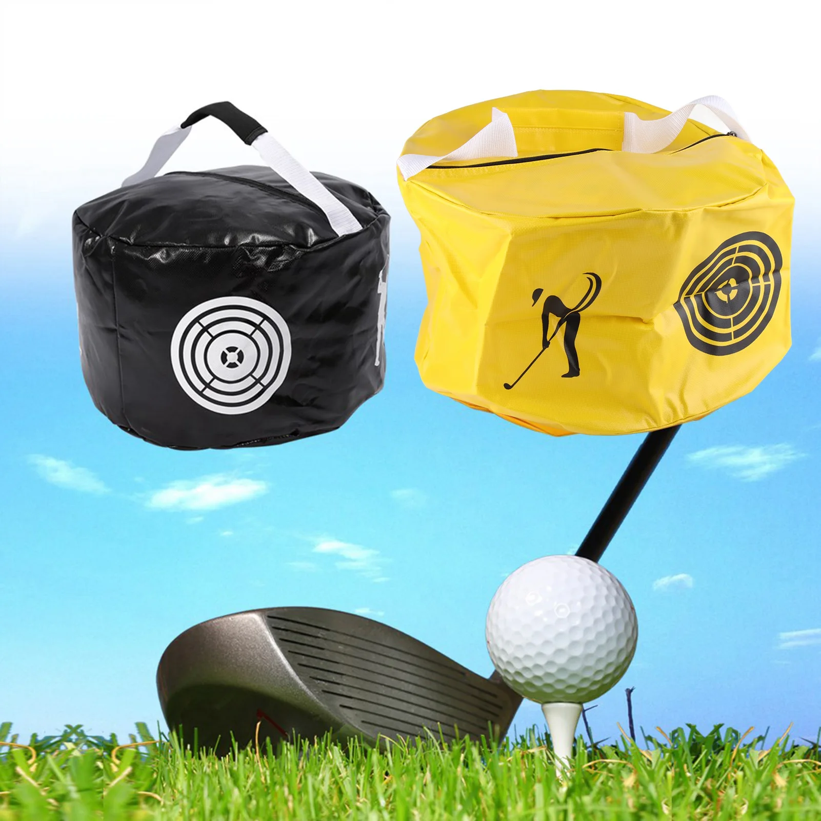 Golf Swing Practice Bag Heavy Duty Hitting Bag for Indoor Outdoor Home Training Swing Trainer Aid with Feedback Portable
