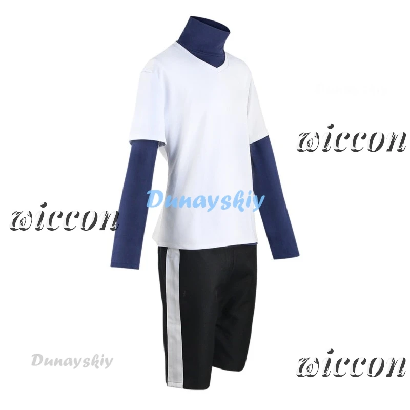Killua Zoldyck Cosplay Costume × X Hantaa Kirua Zaoldyeck T shirt Full Set Wig Halloween Xmas New