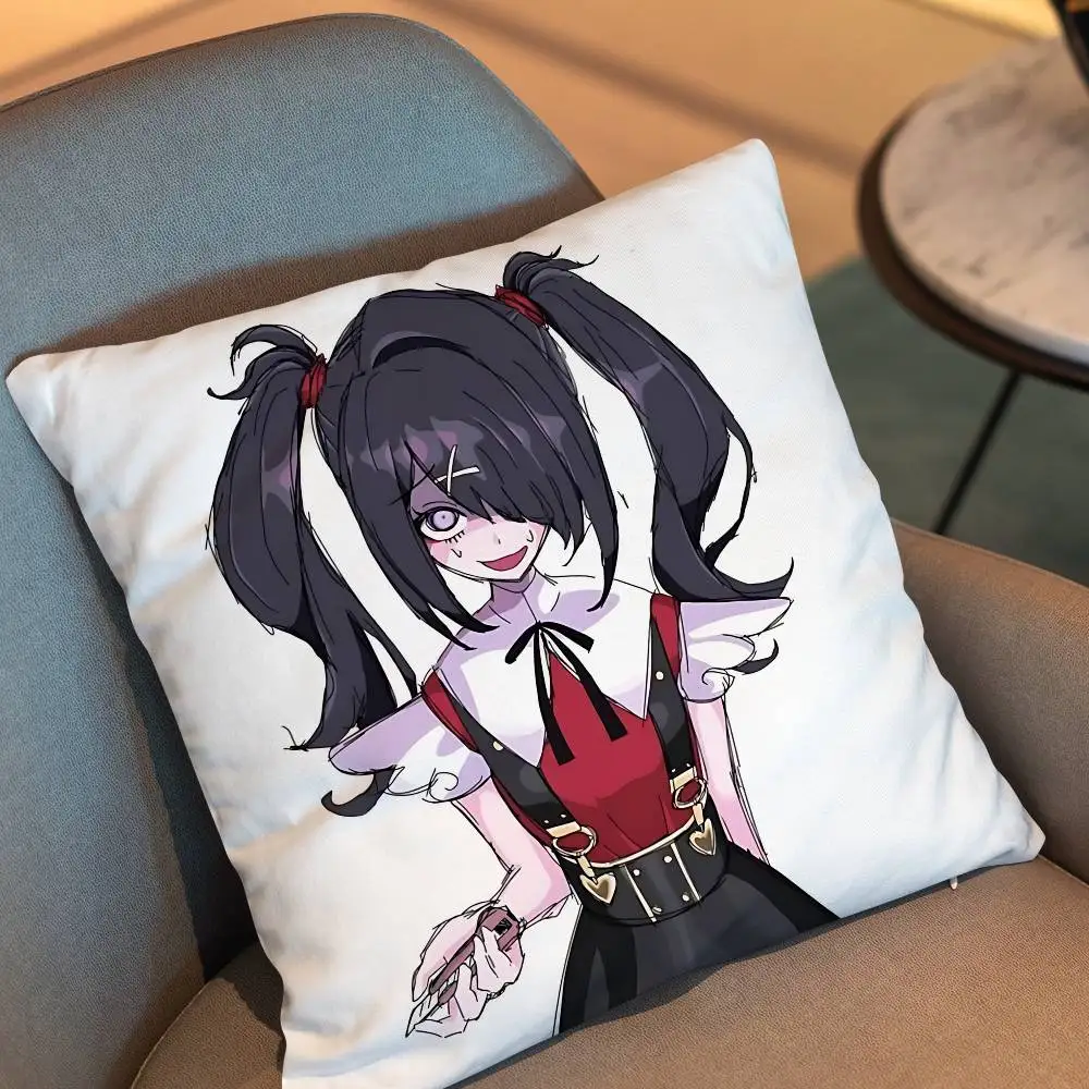 NSO Sweet and Cool Needy Streamer Overload Pillow Case Anti-dustmite Invisible zipper silky short plush Sofa cushion cover