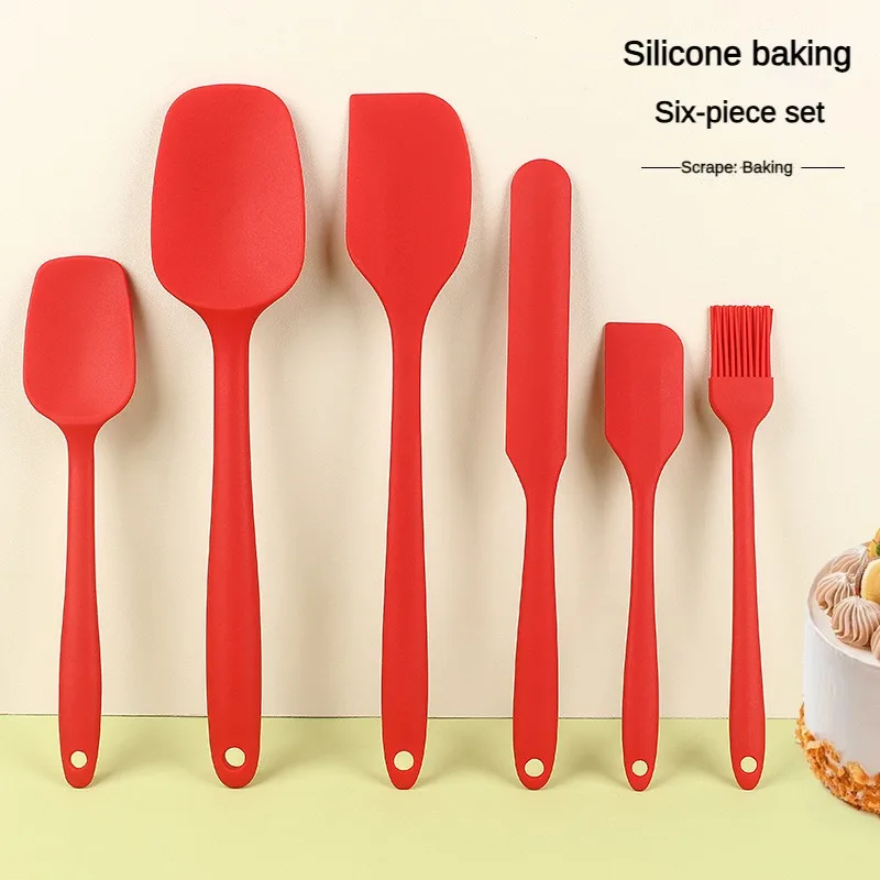 6-piece kitchen baking tool set silicone spatula cake cream silicone spatula oil brush spatula